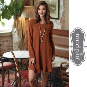 Mudpie | Women's Rust Fashion Jesse Flounce Dress | Size Small